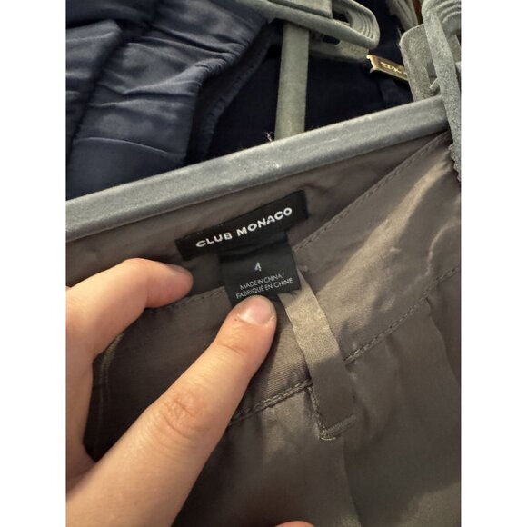 Club Monaco Silky Olive Green Size 4 Trouser Pant Womens - Picture 5 of 6